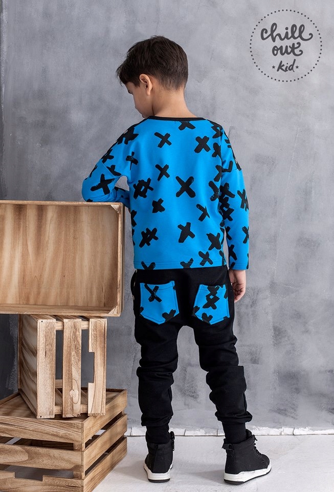 Dres dla chłopca niebieski 98 104
