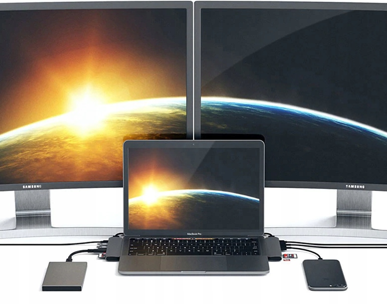 ADAPTER HUB PRZEJŚCIÓWKA USB-C USB THUNDERBOLT HDMI 4K DO MACBOOK PRO AIR