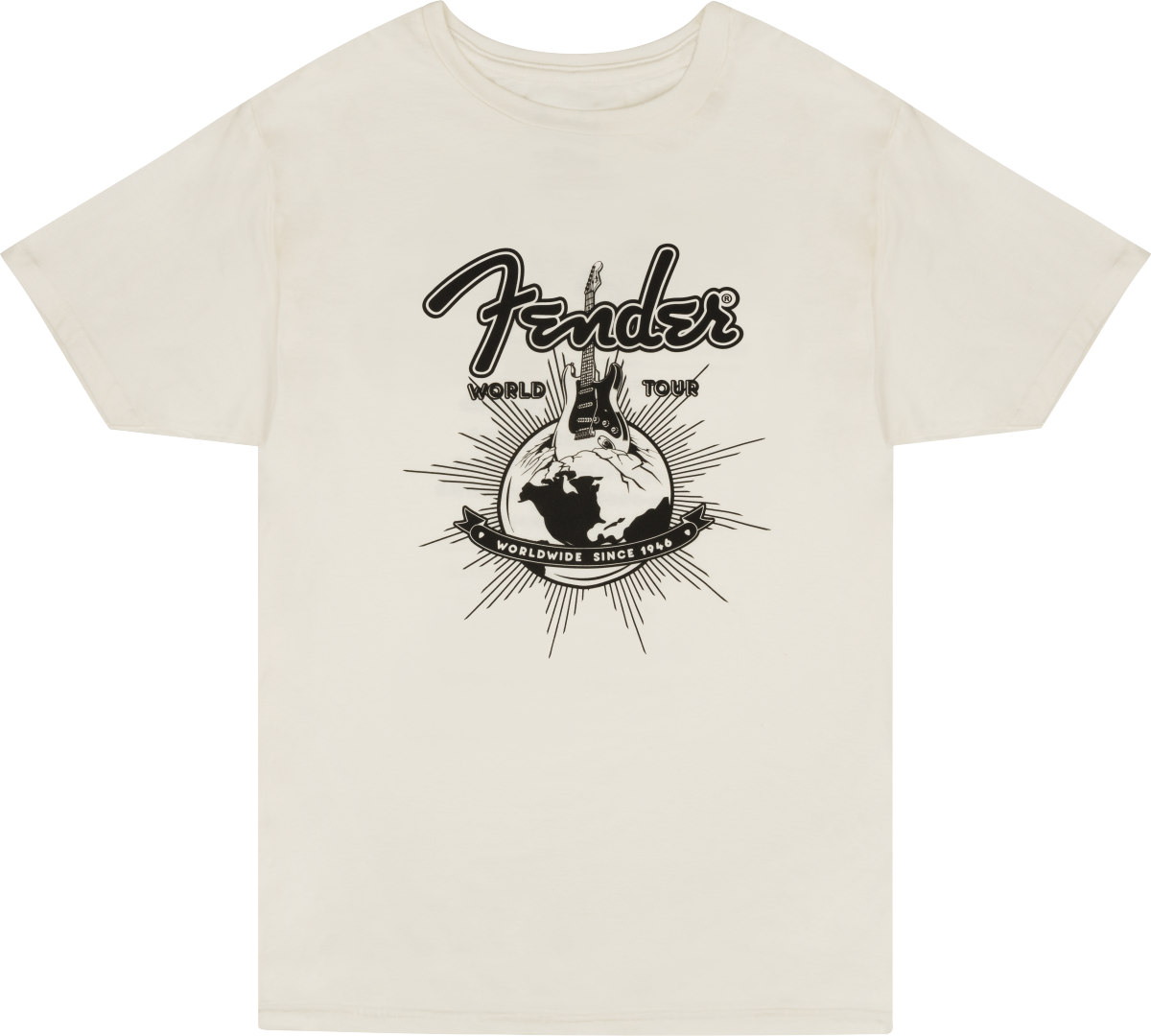 Fender World Tour T-Shirt Vintage White Koszulka M Fender