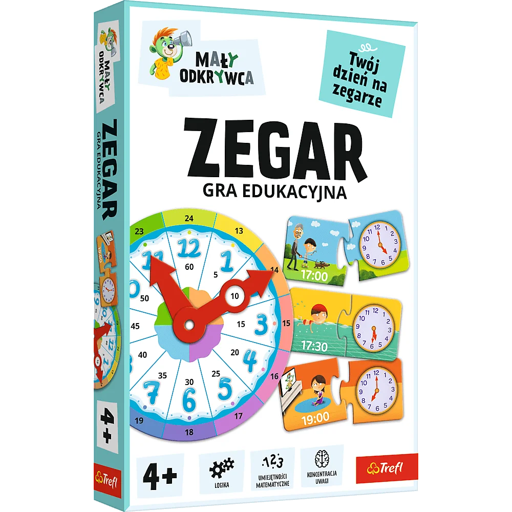 Zdjęcie produktu Mały odkrywca - Zegar Gra Edukacyjna TREFL