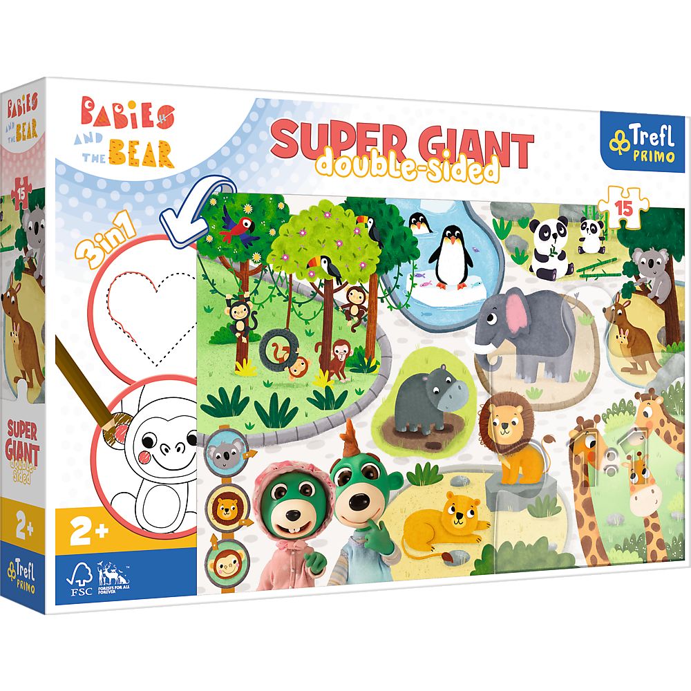 Zdjęcie produktu Puzzle 15 el. GIANT Bobaski w ZOO
