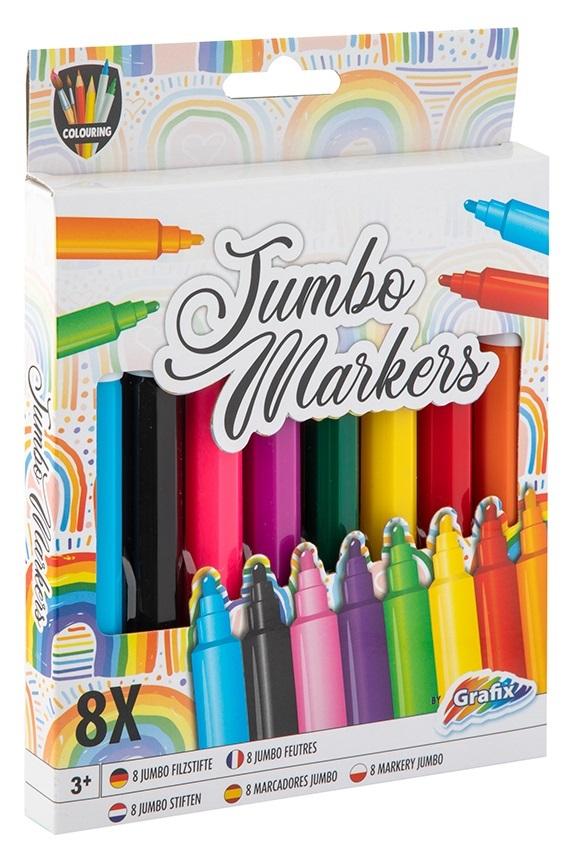 Zdjęcie produktu Grafix Markery Jumbo 8 szt
