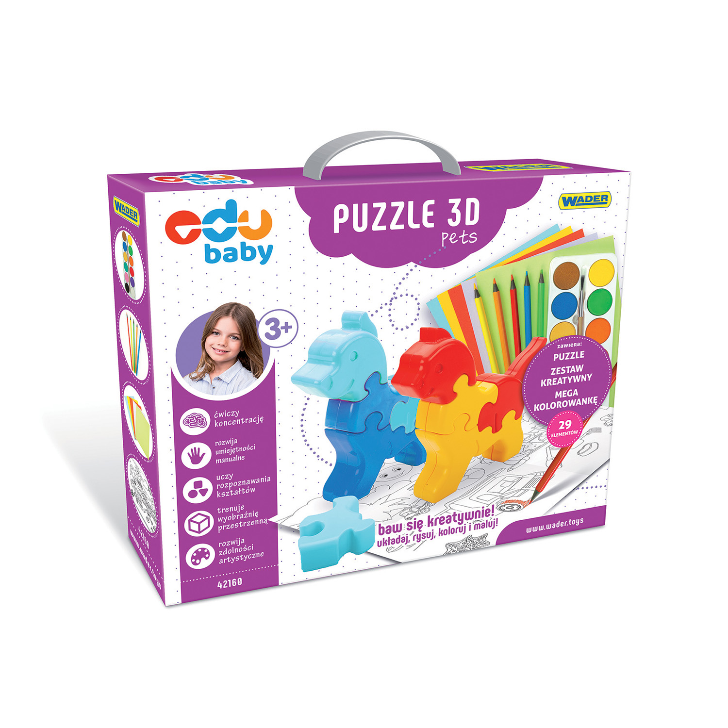 Zdjęcie produktu Puzzle 3D Zwierzęta domowe Wader