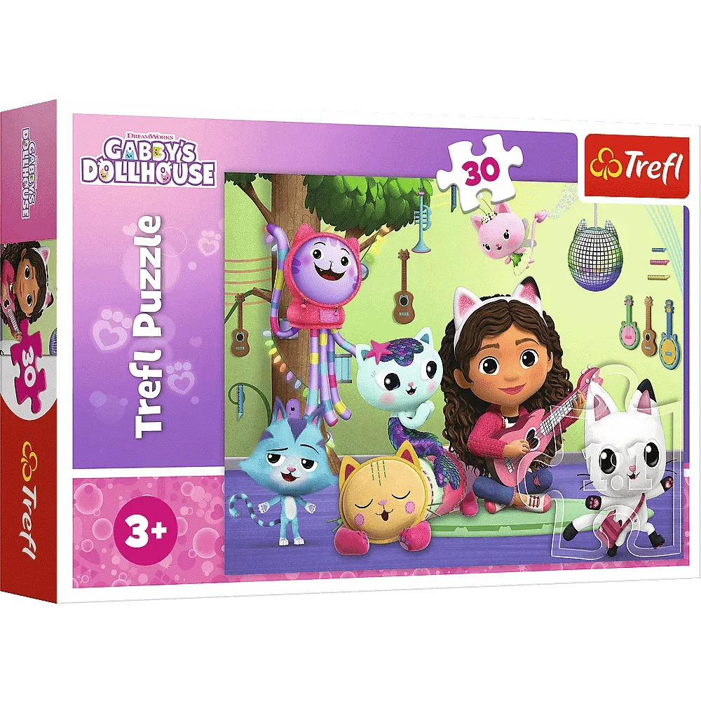 Zdjęcie produktu Koci Domek Gabi Puzzle 30 el Uroczy domek Gabi Trefl 18301