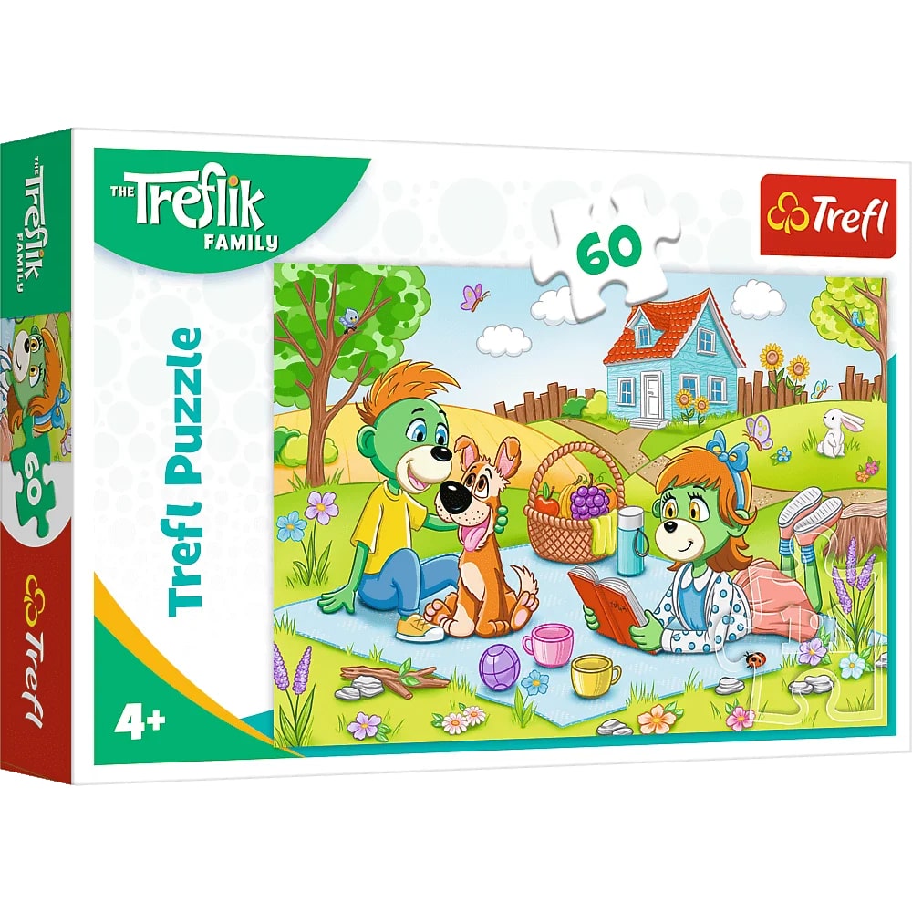 Zdjęcie produktu Puzzle 60 el. Przygody Rodziny Treflików