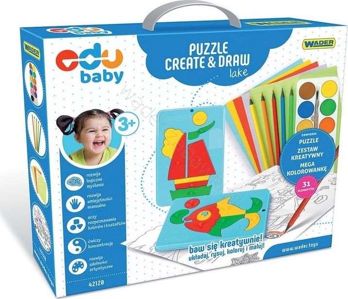 Zdjęcie produktu Puzzle Creat&Draw - Jezioro Wader