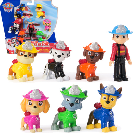Zdjęcie produktu Psi Patrol Fire Rescue zestaw 7 figurek pieski i Ryder