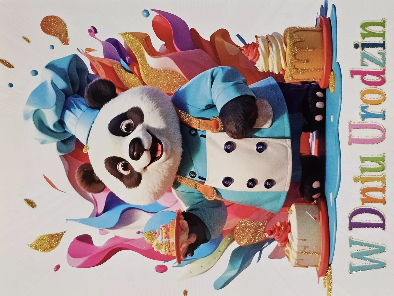 Zdjęcie produktu Kartka urodzinowa dziecięca Panda :)