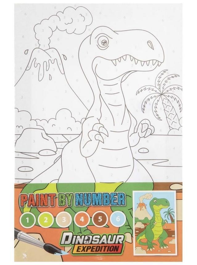Zdjęcie produktu Grafix Malowanie po numerach Dino zielony