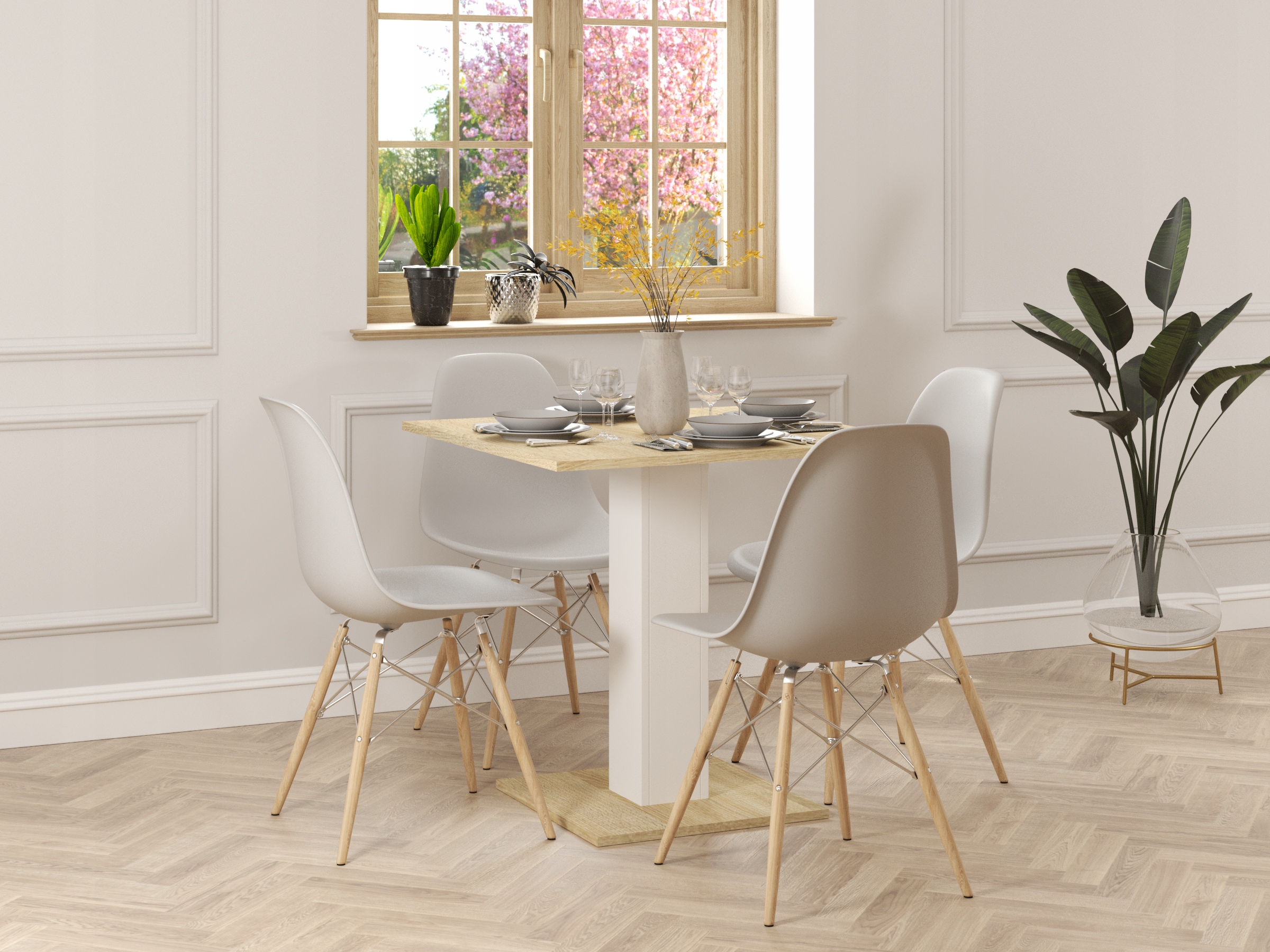 Nowoczesny Stół na jednej nodze 80x80 Kuchenny