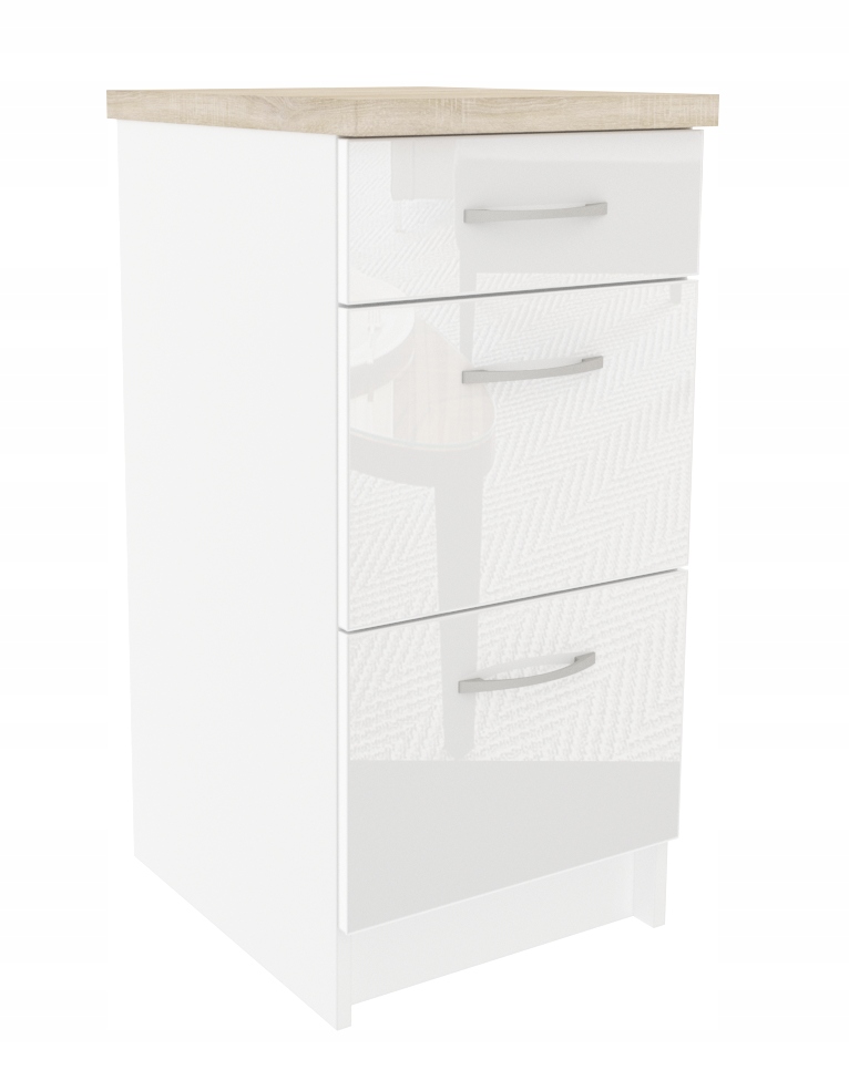 Szafka kuchenna z szufladami 60 Biały połysk