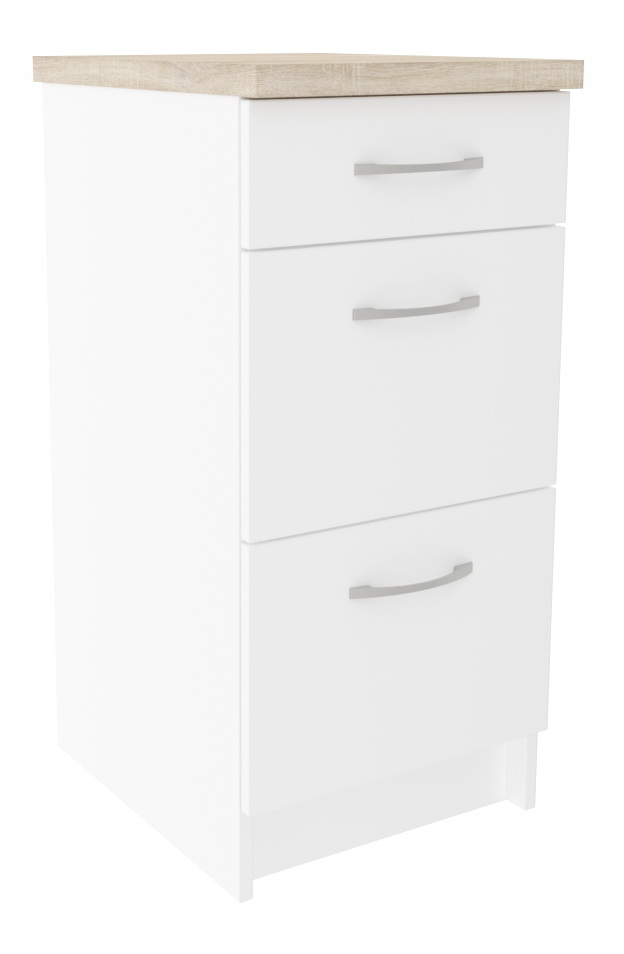 Szafka kuchenna z szufladami 2 Duże 60 Biały