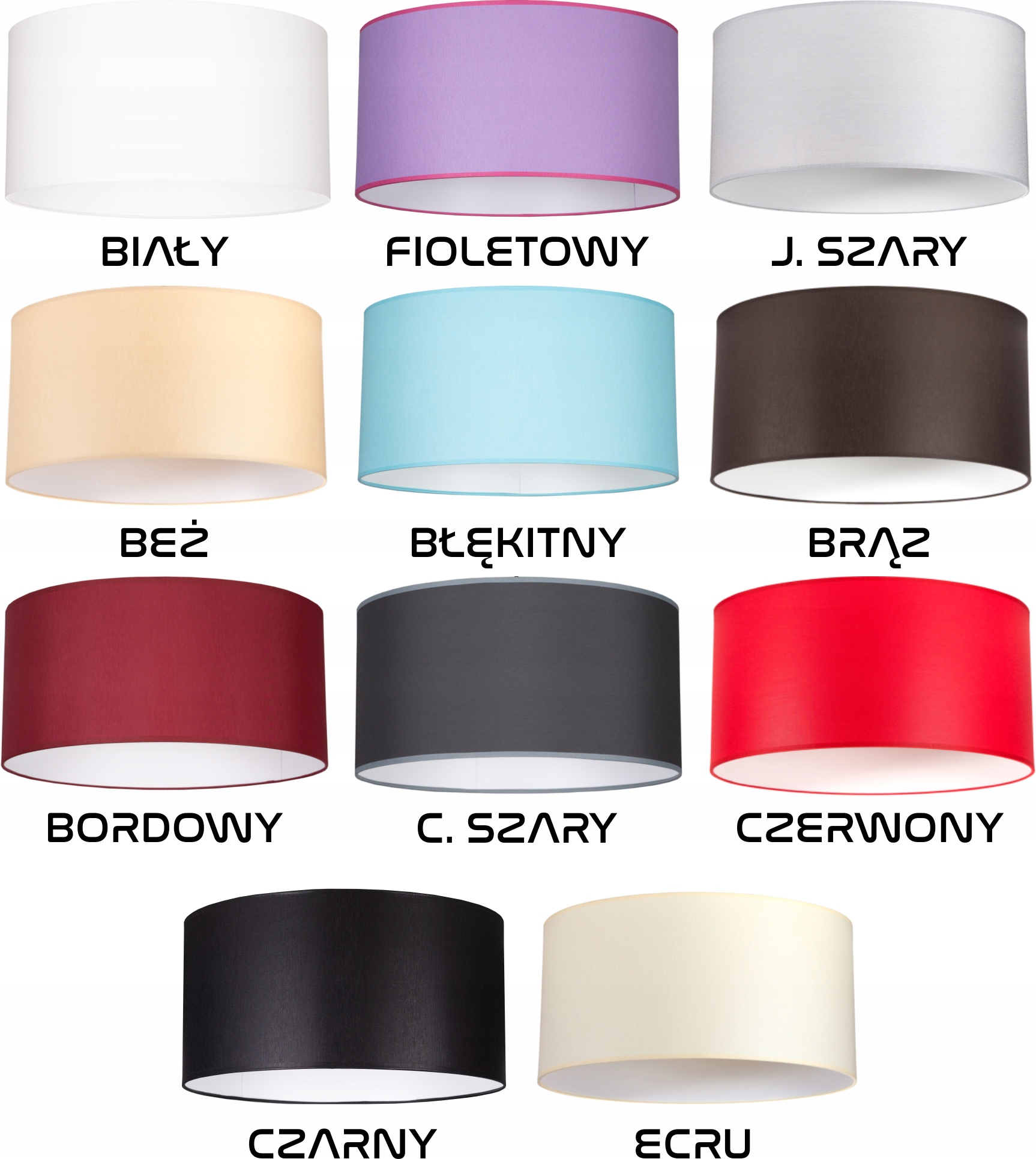 Abażur, KLOSZ, Lampa, ⌀15/h15cm różne KOLORY E27