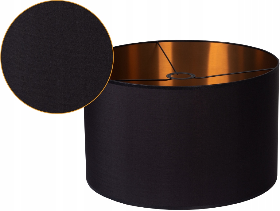 Abażur KLOSZ LAMPA Czarno Miedziany/Złoty 35 cm h 25cm