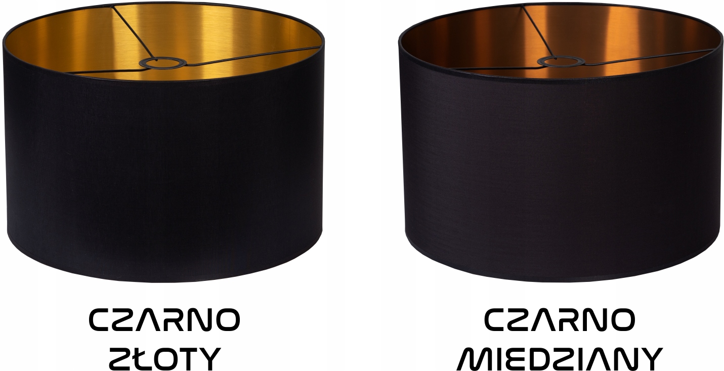 Abażur KLOSZ LAMPA Czarno Miedziany/Złoty 35 cm h 25cm