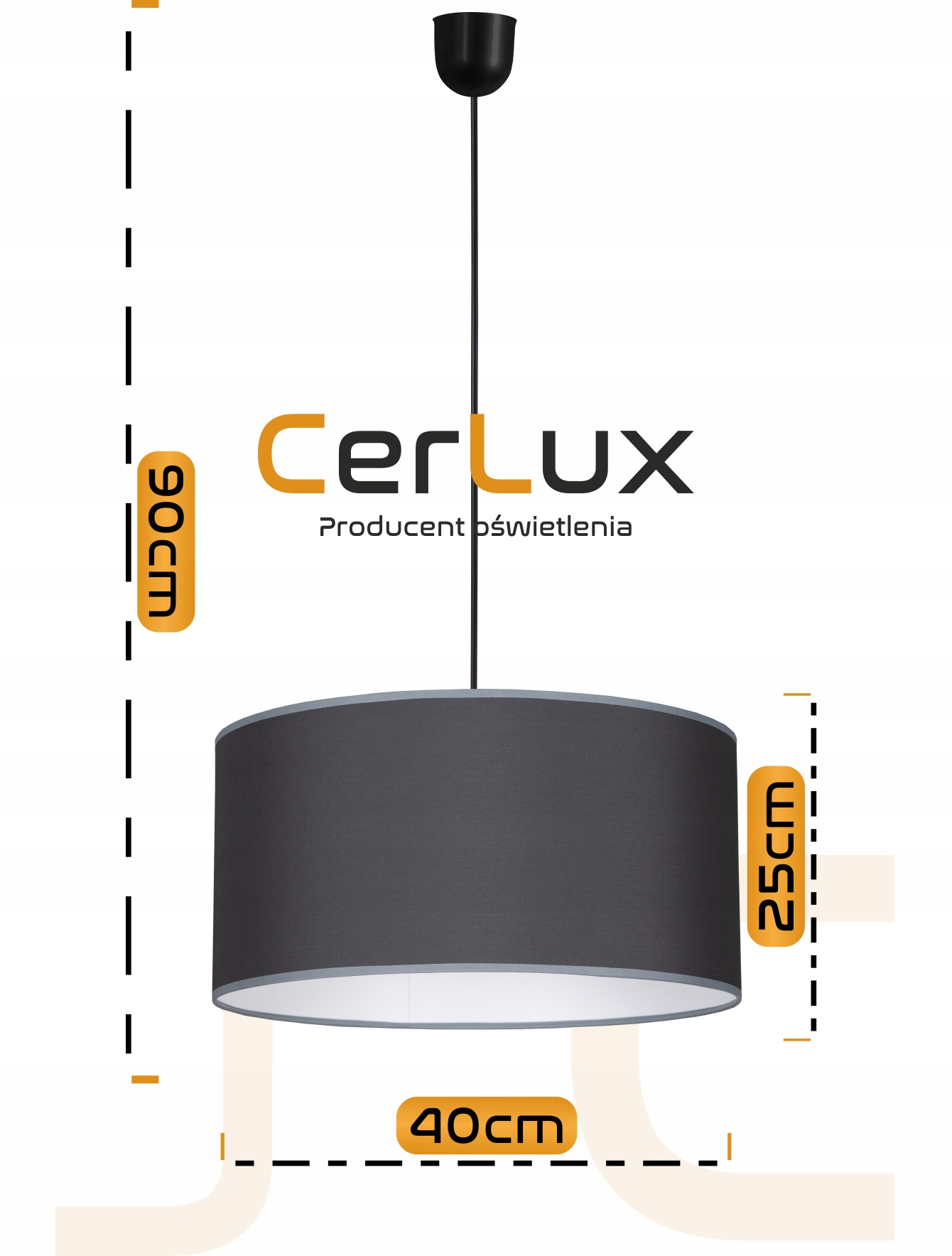 Lampa wisząca ABAŻUR 40 cm