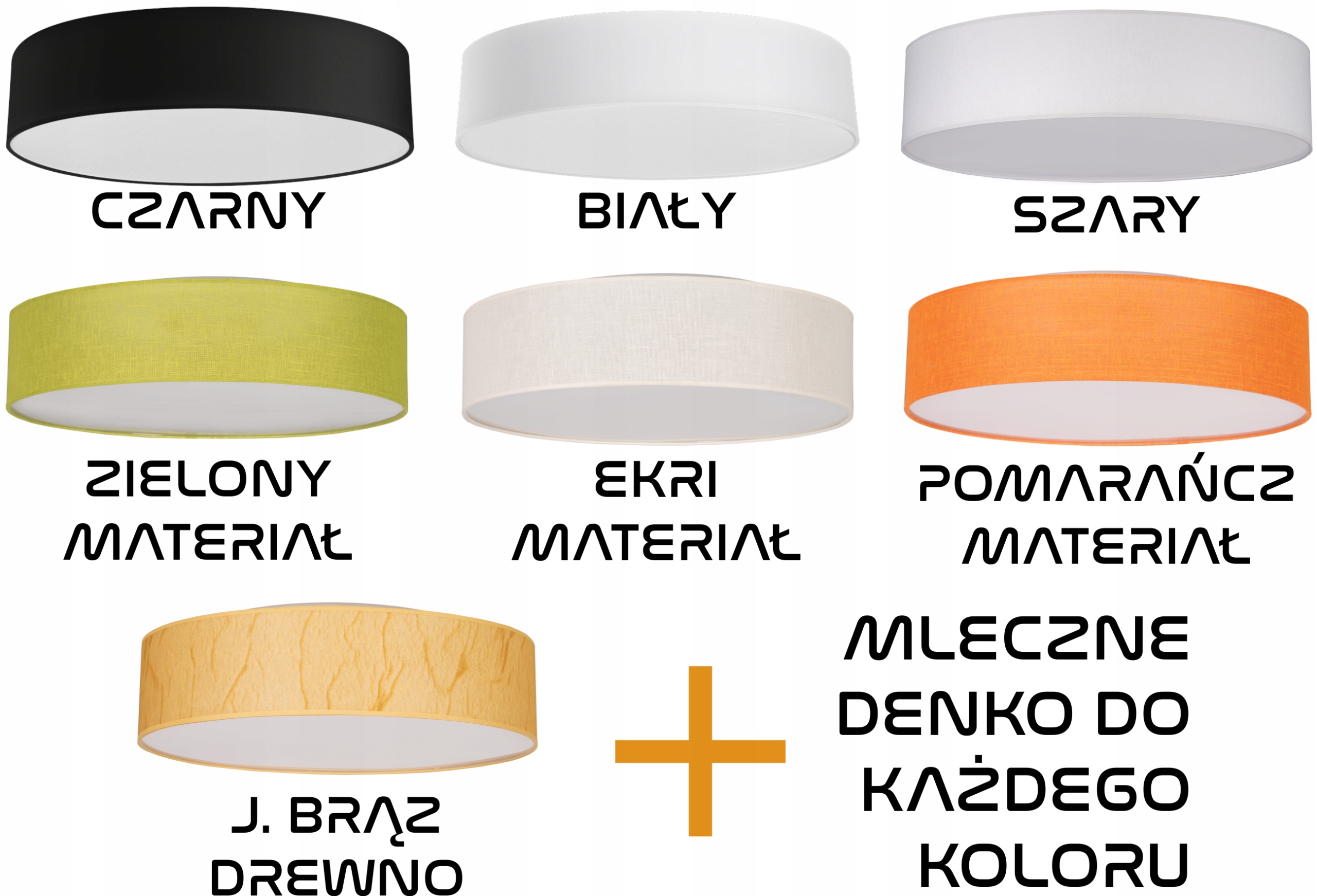 Stylowy nowoczesny plafon LIVO Ø 30 czarny