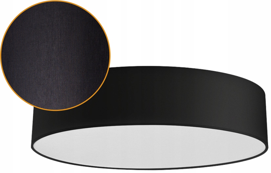 Stylowy nowoczesny plafon LIVO Ø 30 czarny