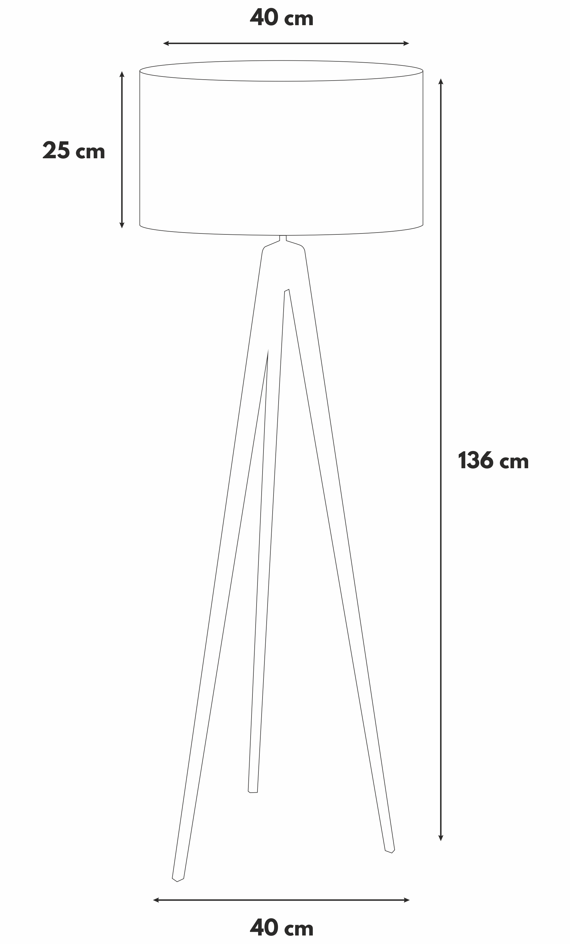 Lampa Podłogowa Trigni Biała - Skandynawski Design Jasny beż SOFT abażur