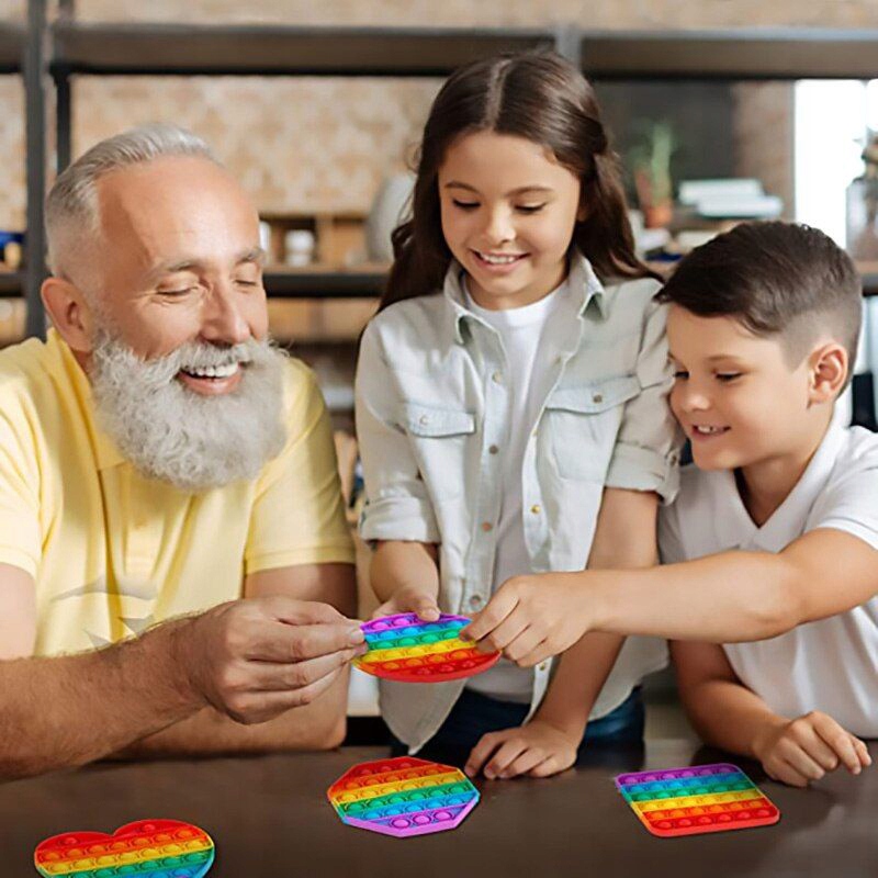 ZABAWKA SENSORYCZNA SQUARE 30X30 RAINBOW