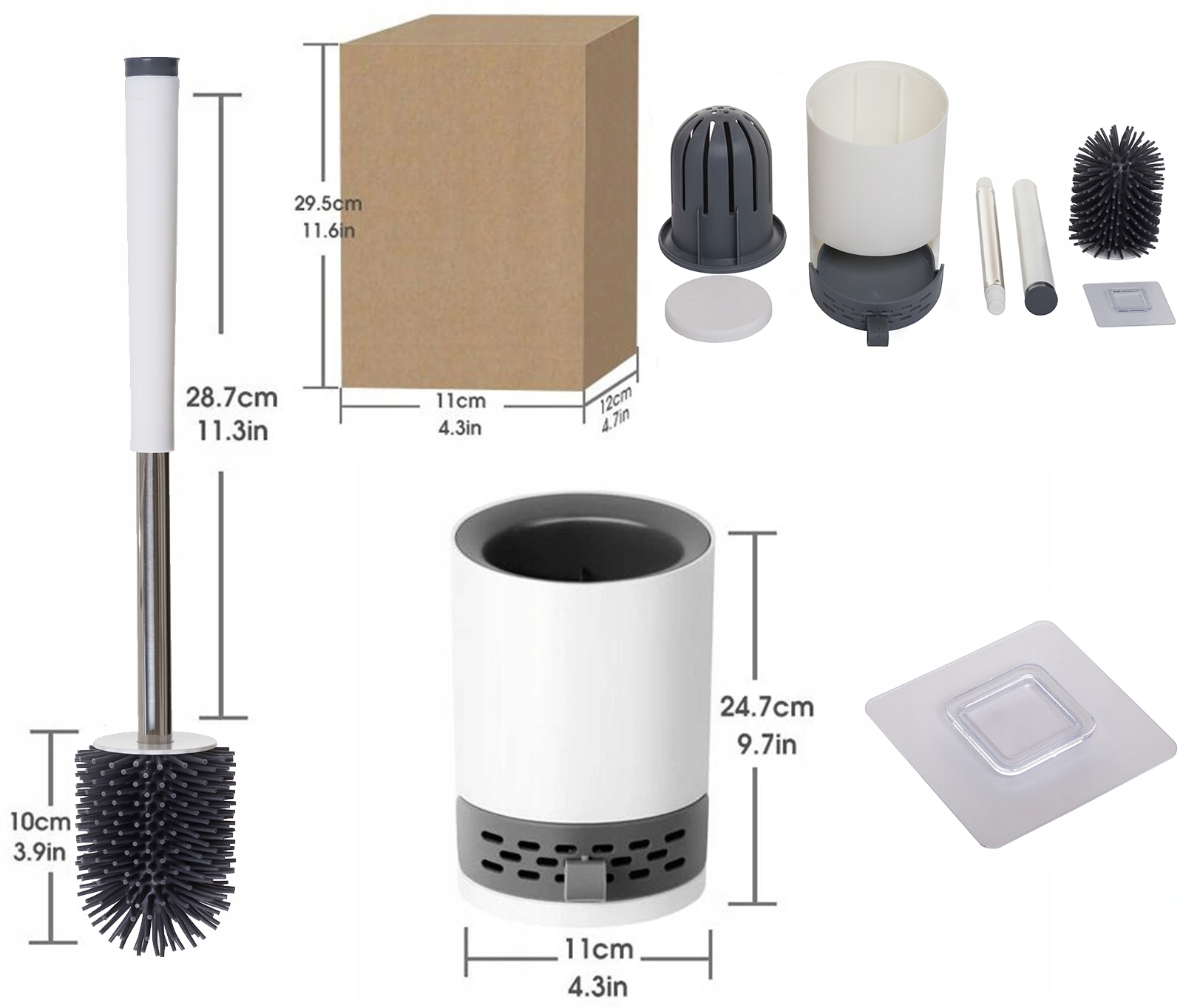 SZCZOTKA SILIKONOWA DO WC WALEC NR:5945