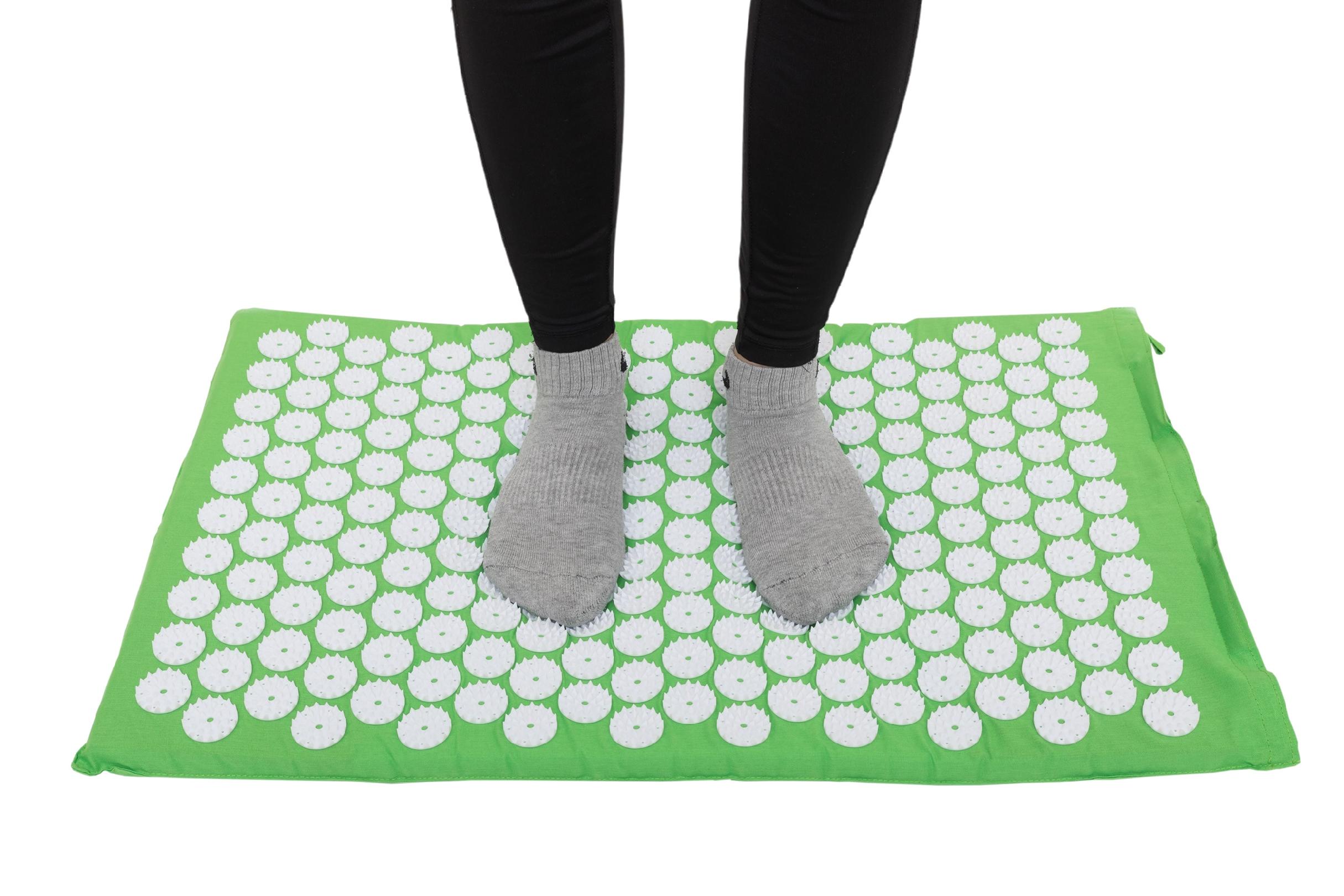 MATA DO AKUPRESURY ZIELONA + PODUSZKA