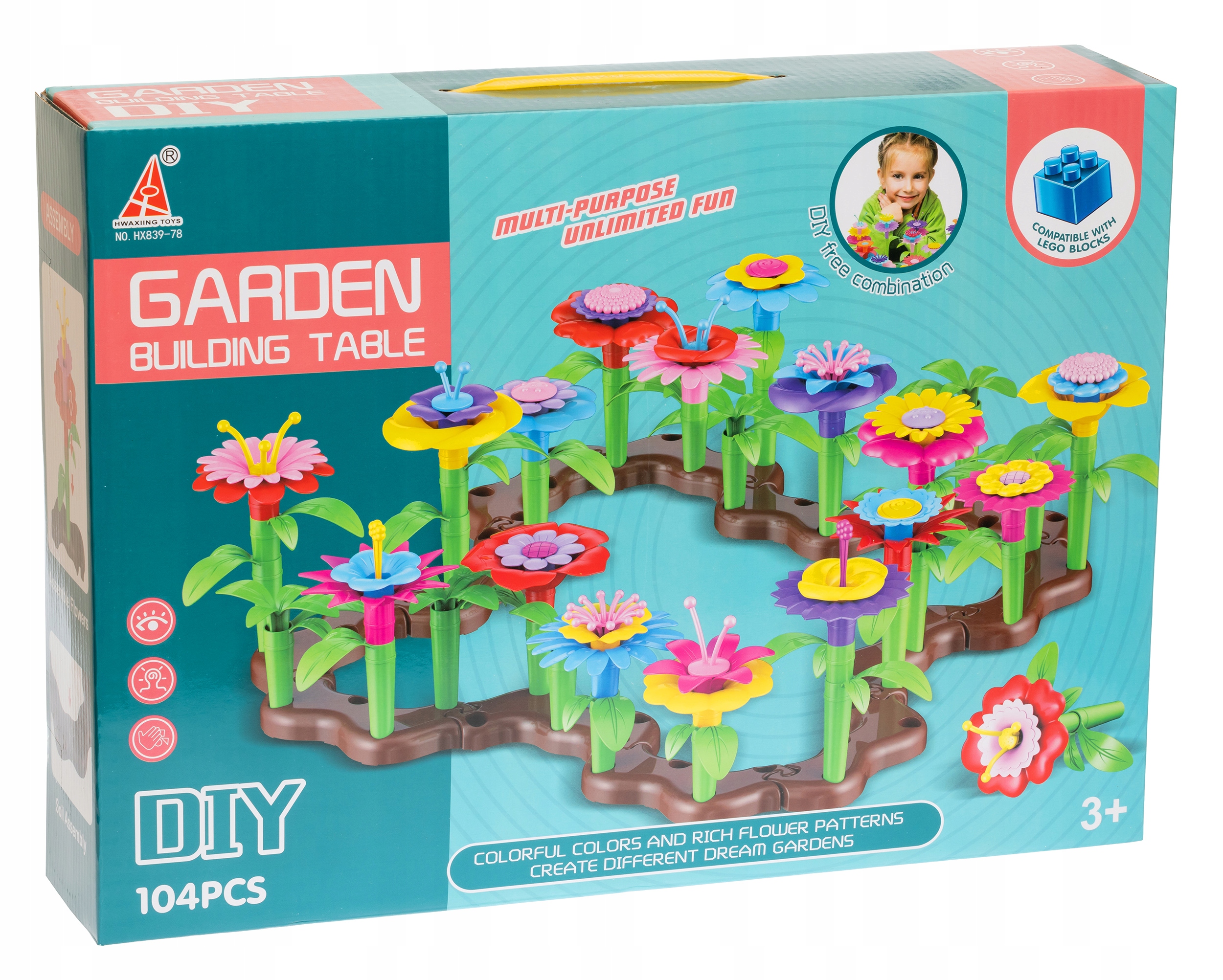 KLOCKI KWIATY MINI 104 EL. NR:7710