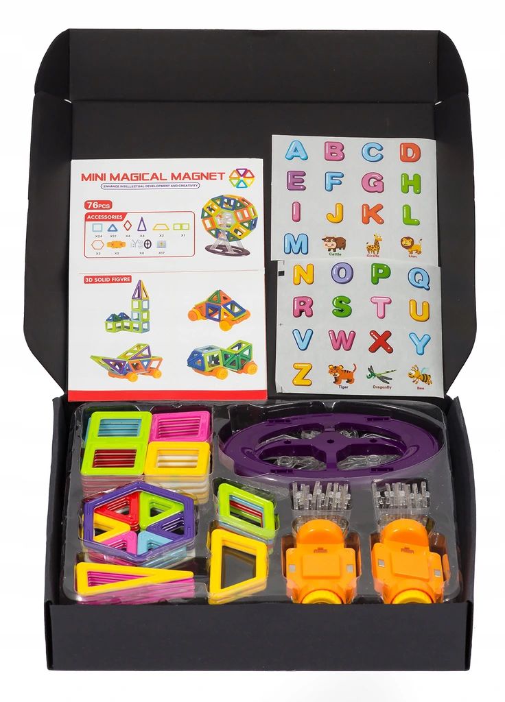 KLOCKI MAGNETYCZNE NOWE 76EL.