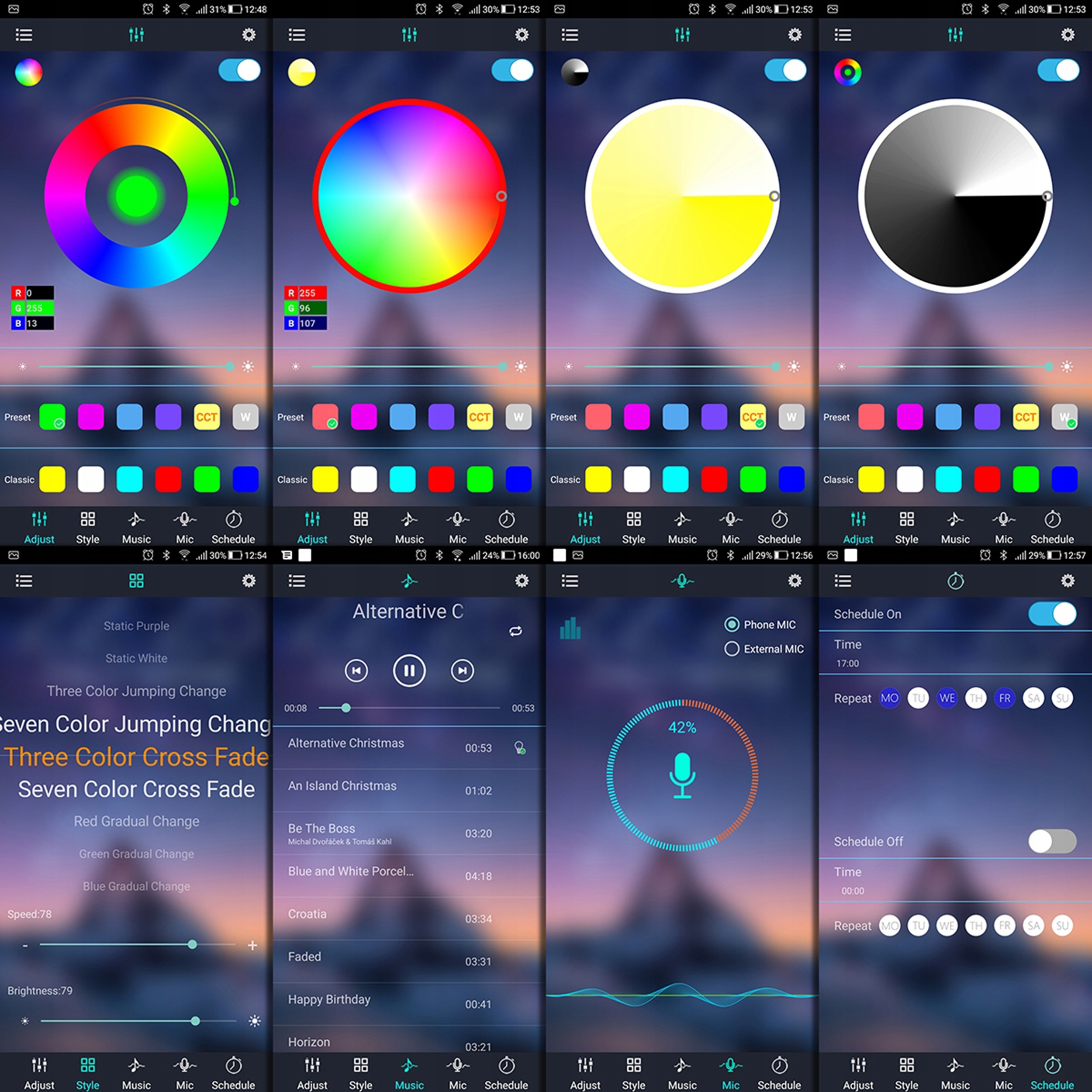 ŚWIATŁA LED 90-120 ANDROID - TUNNING AUTA