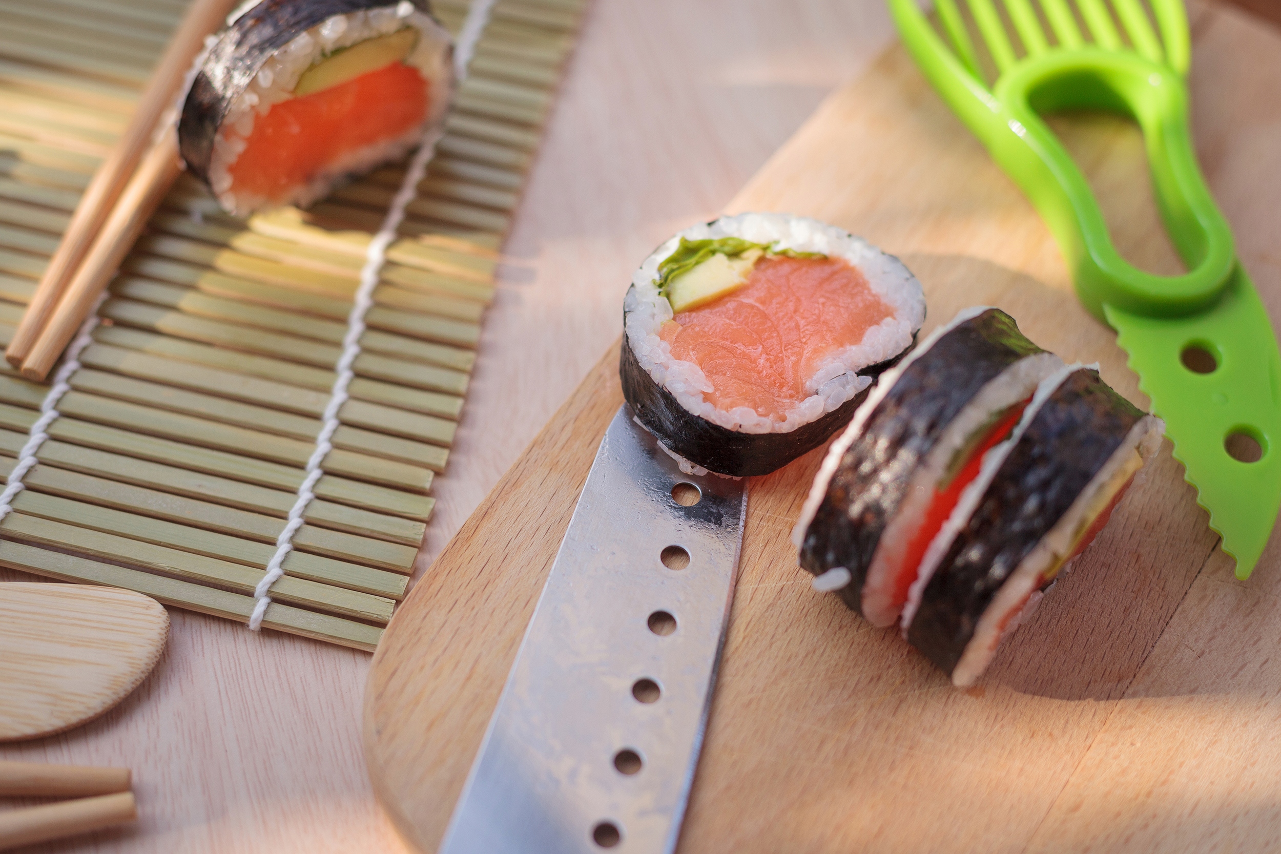 MATA DO SUSHI + AKCESORIA DREWNIANE