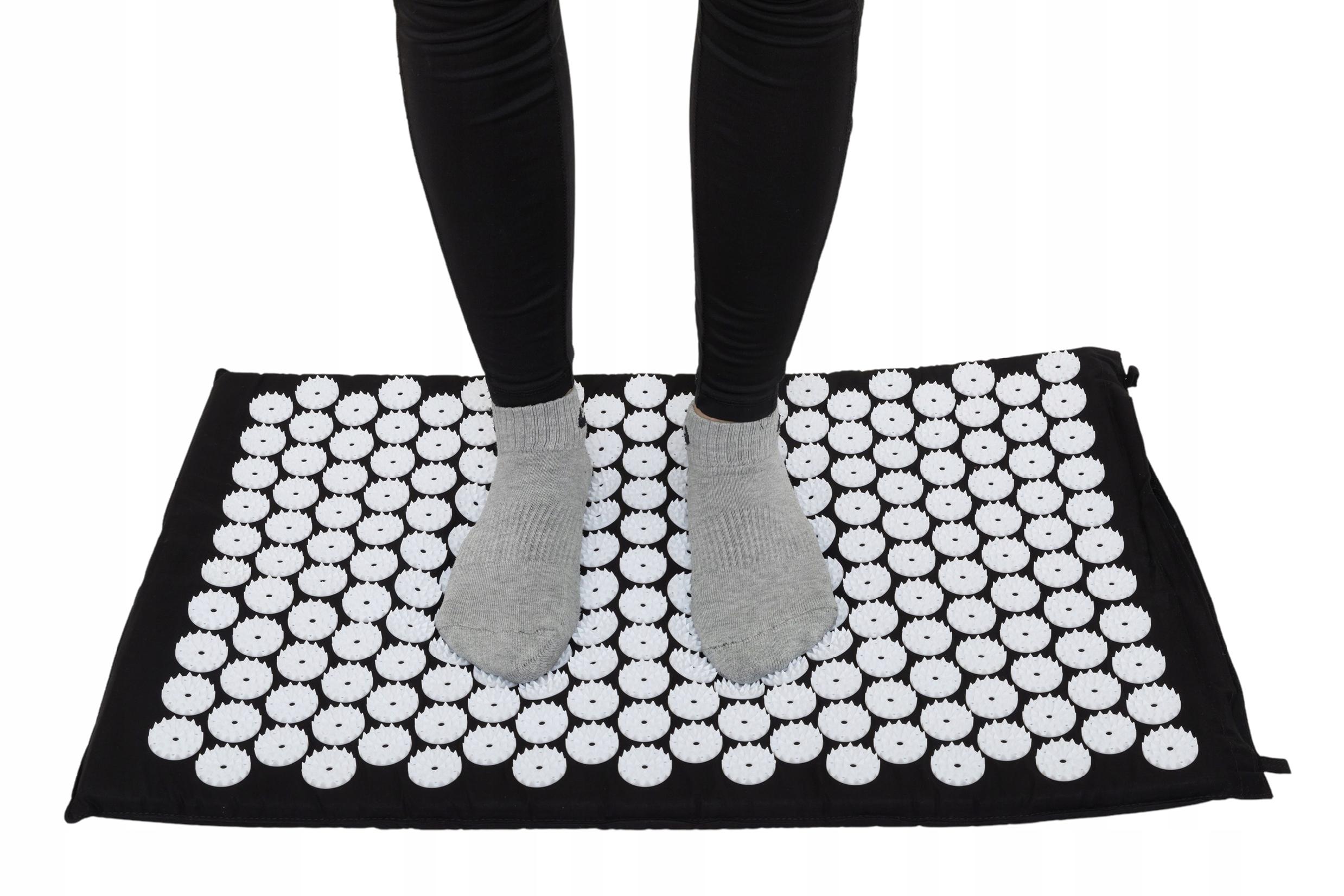 MATA DO AKUPRESURY CZARNA + PODUSZKA