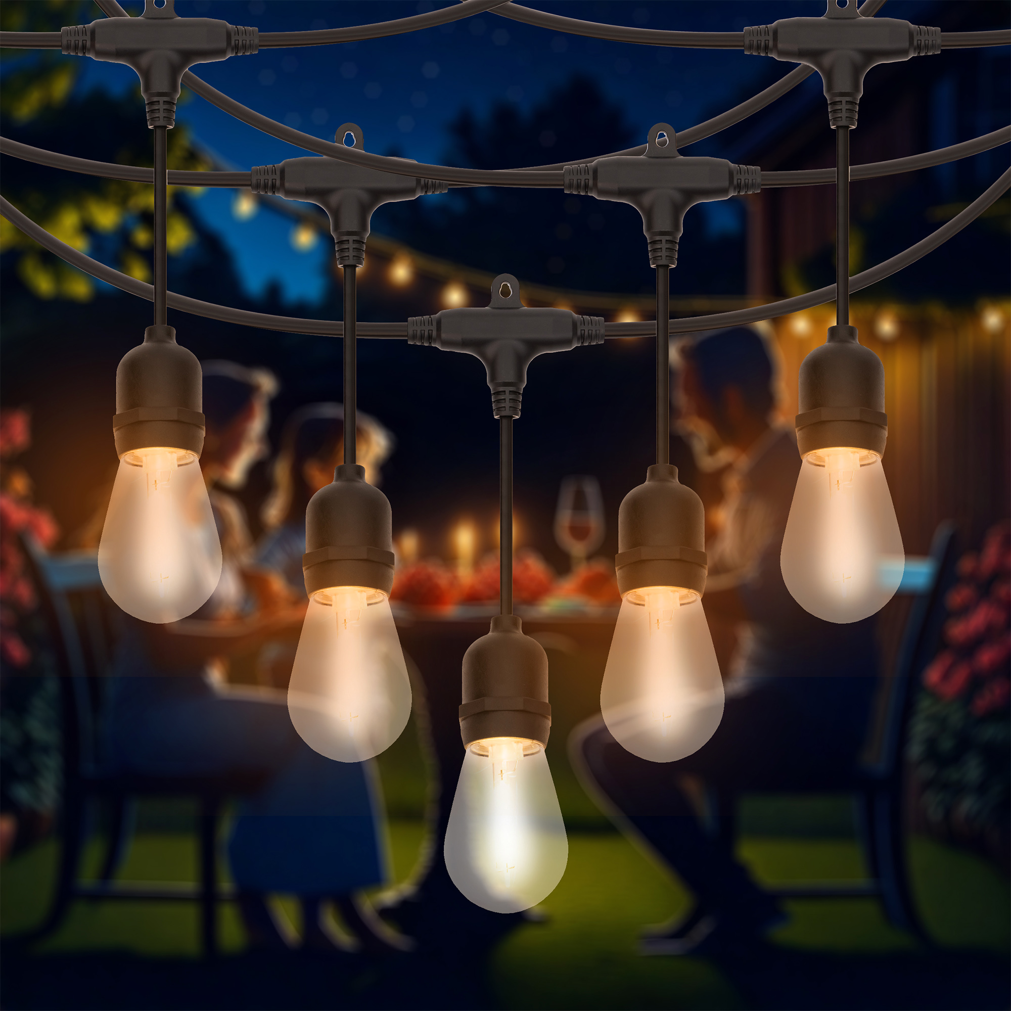 GIRLANDA OGRODOWA ”XL” SIECIOWA 20M