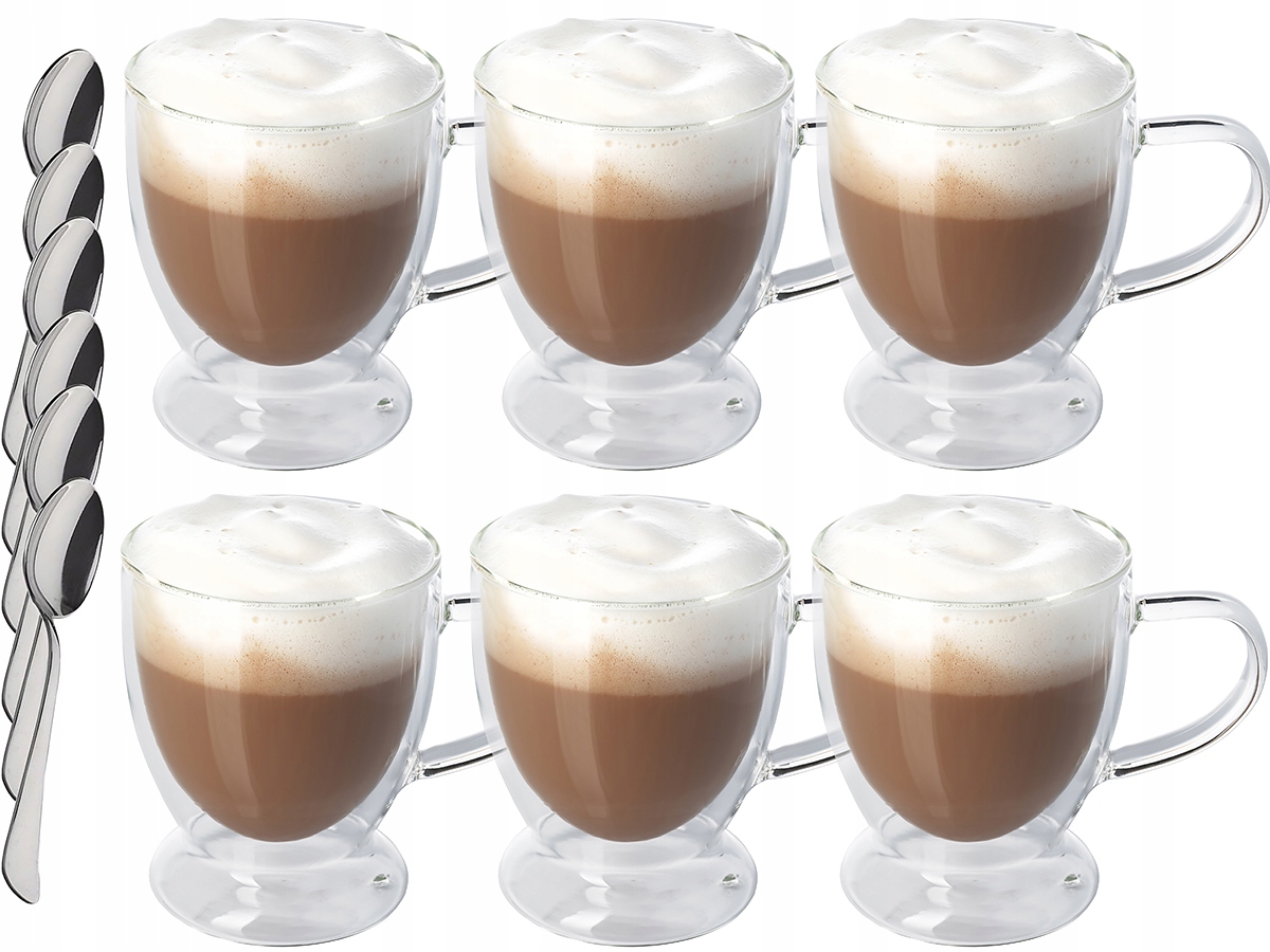 KOMPLET SZKLANEK Z PODSTAWKĄ 250ML X 6SZT. (NR 4481)