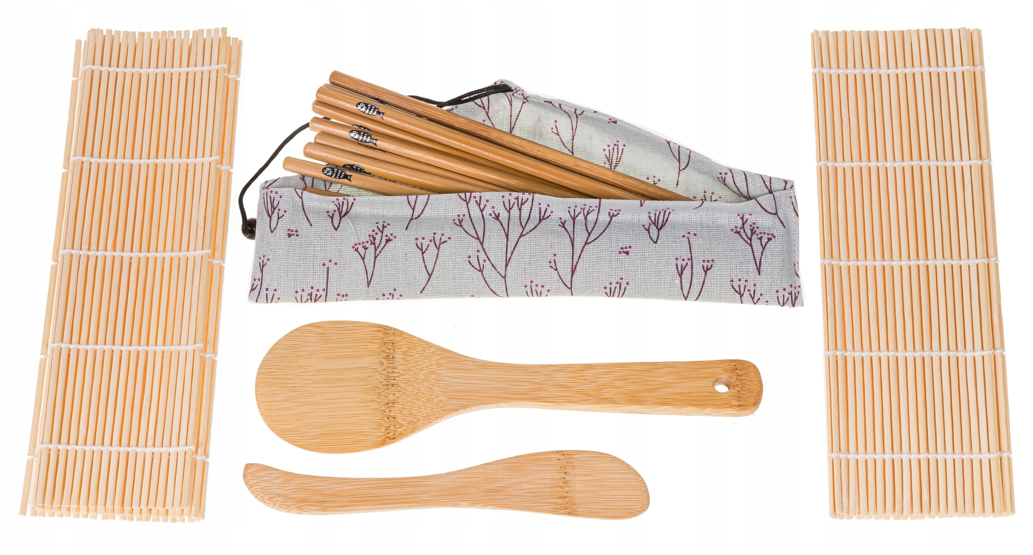 MATA DO SUSHI + AKCESORIA DREWNIANE