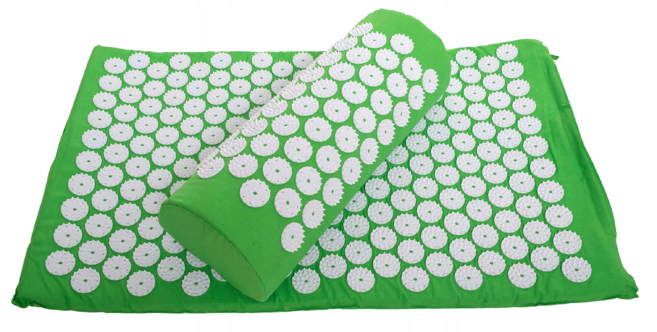 MATA DO AKUPRESURY ZIELONA + PODUSZKA