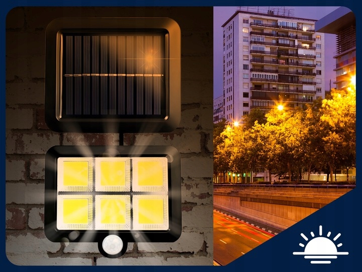 LAMPA SOLARNA 120 COB LED KABEL 5M LS2