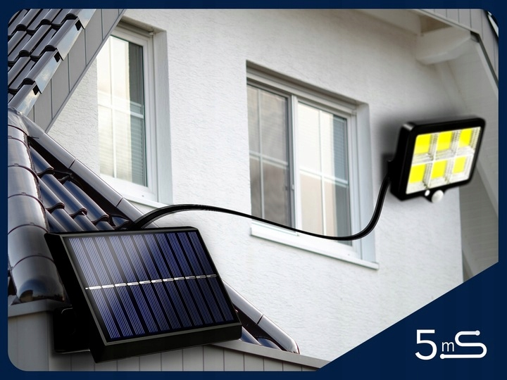 LAMPA SOLARNA 120 COB LED KABEL 5M LS2