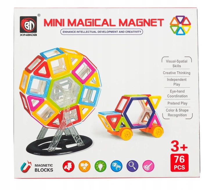 KLOCKI MAGNETYCZNE NOWE 76EL.