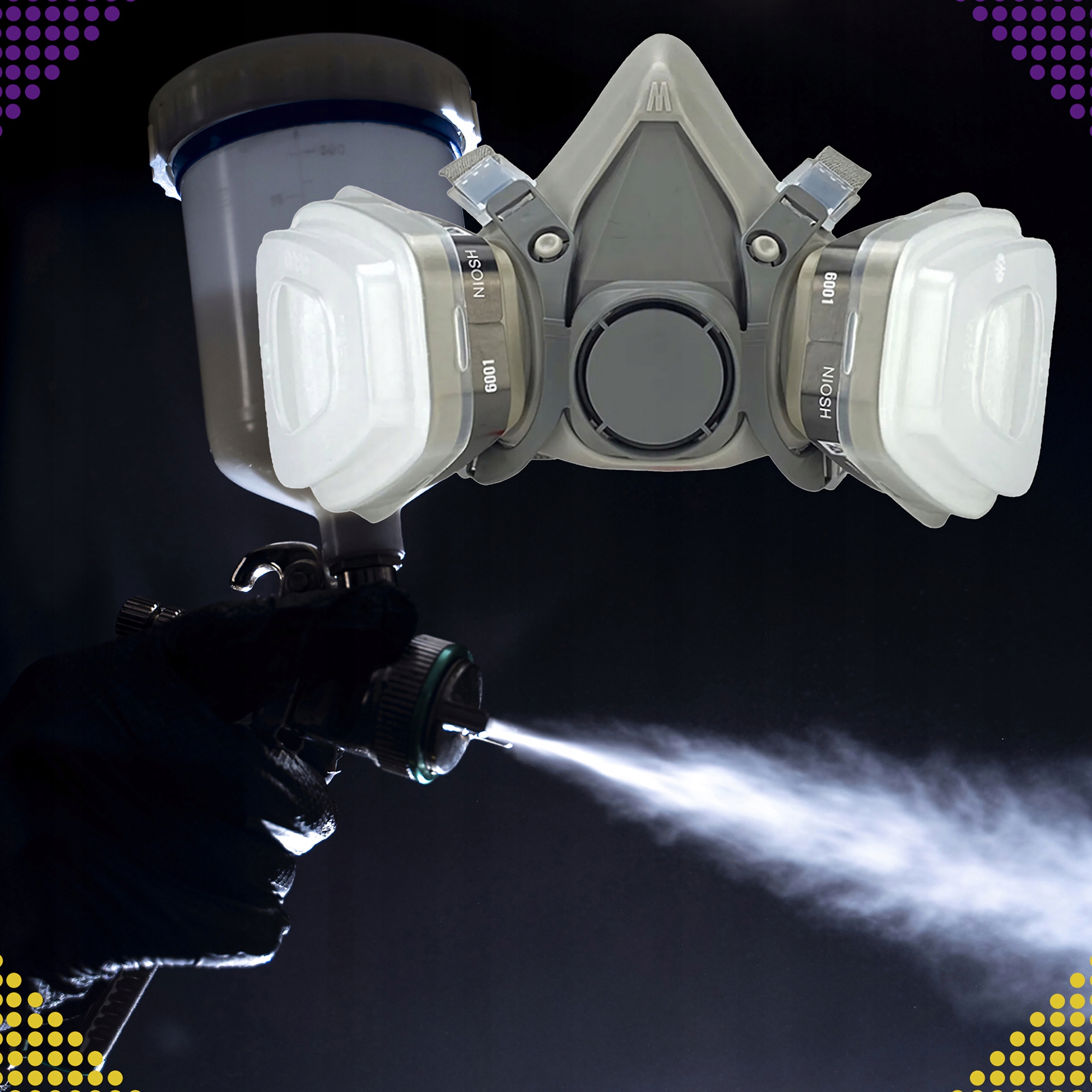 MASKA LAKIERNICZA PÓŁMASKA OCHRONNA NR:4798