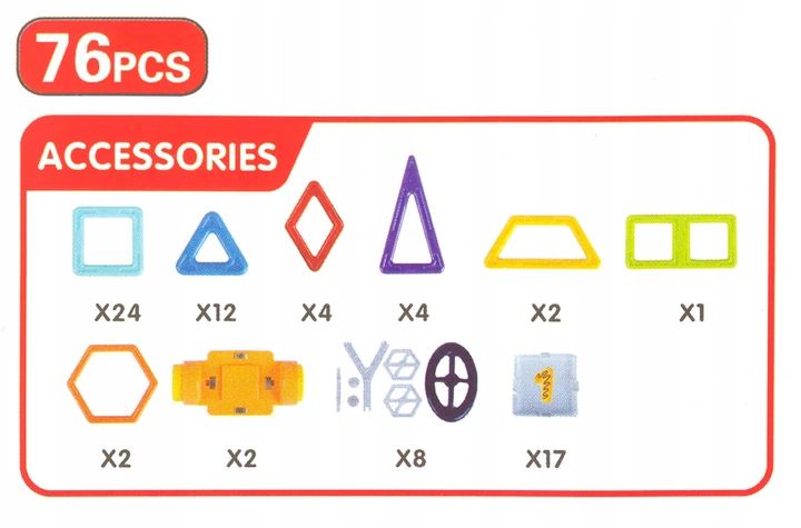 KLOCKI MAGNETYCZNE NOWE 76EL.