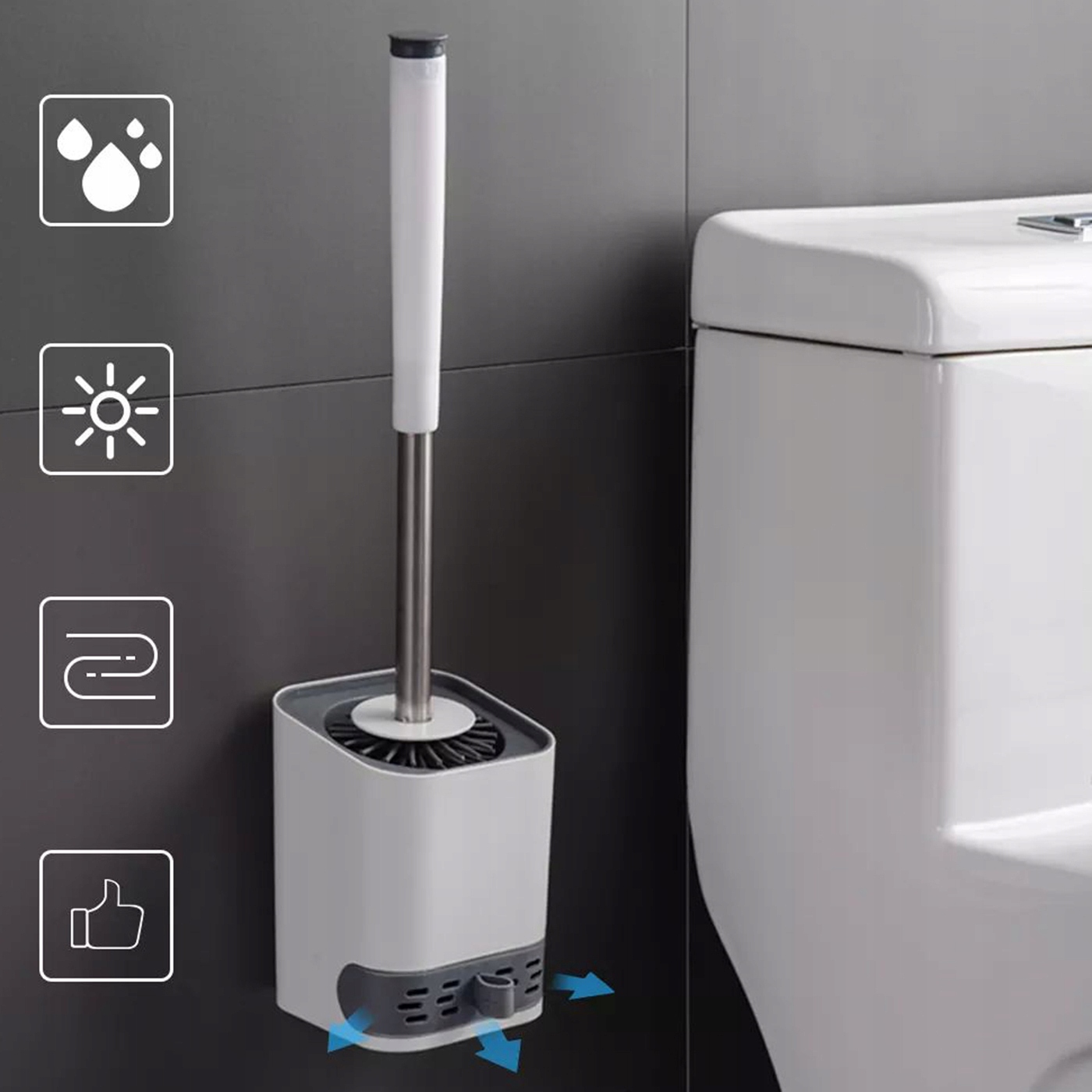 SZCZOTKA SILIKONOWA DO WC WALEC NR:5945