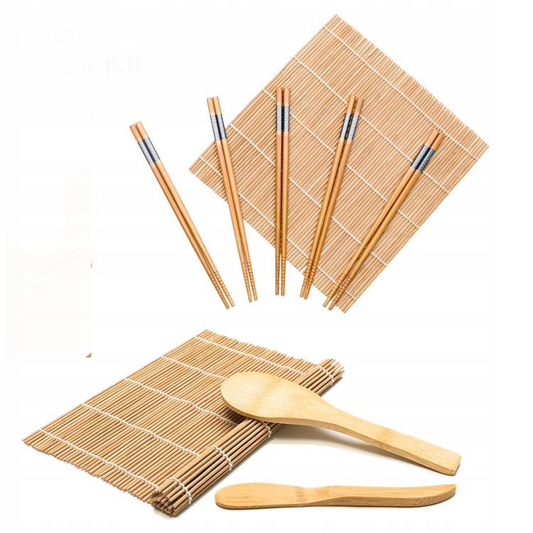 MATA DO SUSHI + AKCESORIA DREWNIANE