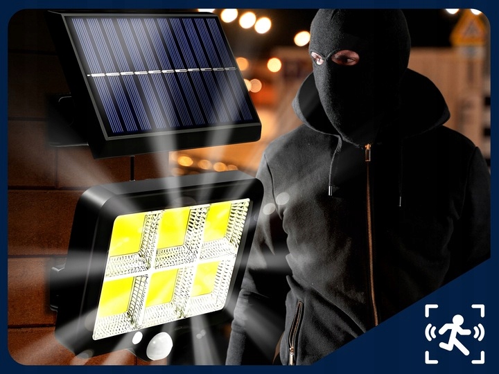 LAMPA SOLARNA 120 COB LED KABEL 5M LS2