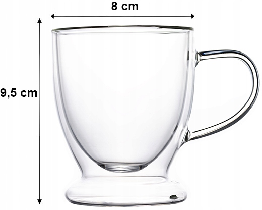 KOMPLET SZKLANEK Z PODSTAWKĄ 250ML X 6SZT. (NR 4481)