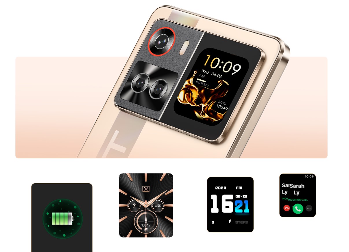 Cubot X100 – tylny ekran 1,72 cala Cubot X100 – tylny ekran do powiadomień