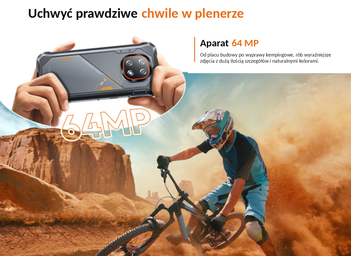 CUBOT KingKong ES 5 aparat 64 MP i kamera 16 MP