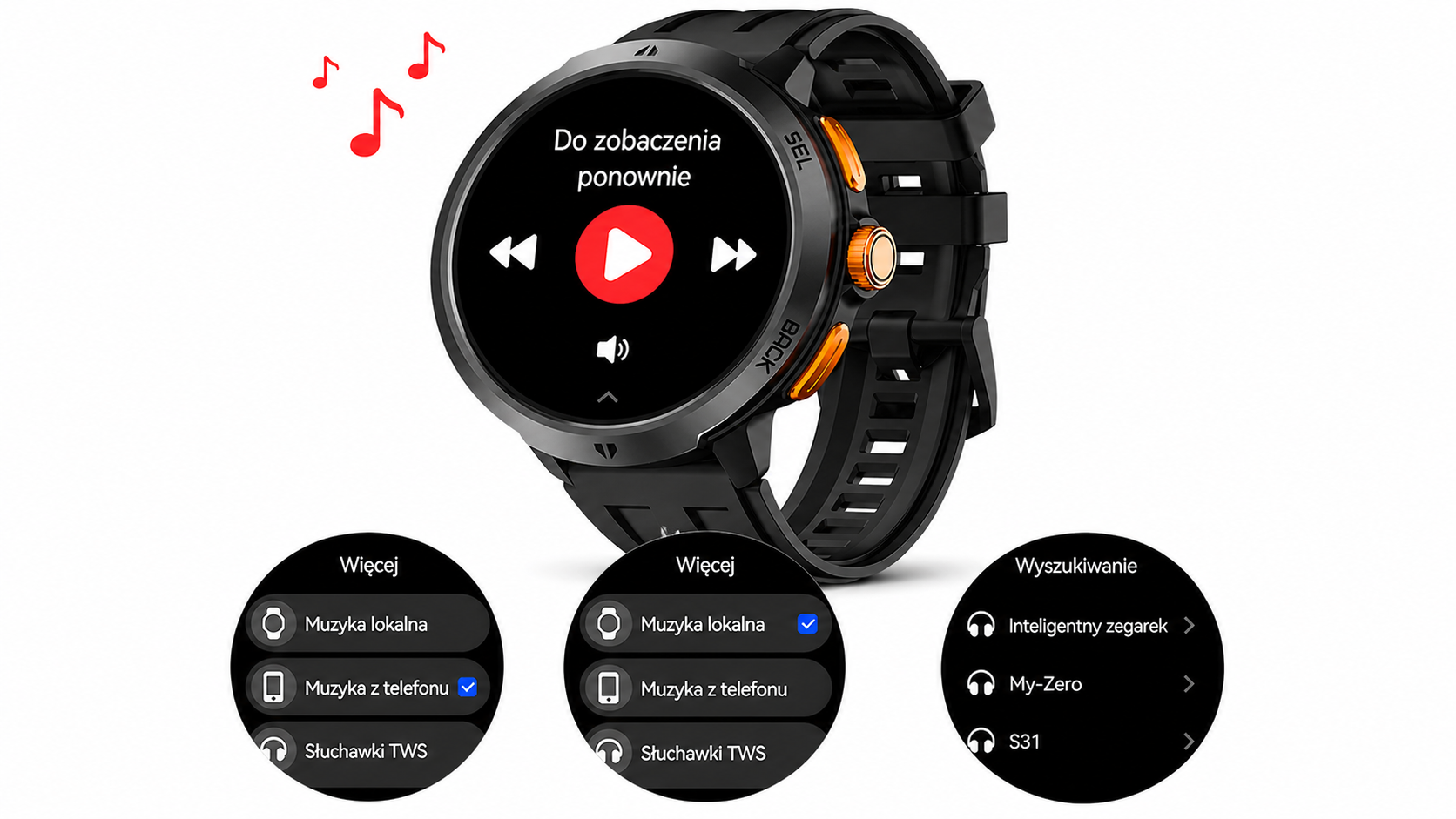 CUBOT BEATBOX muzyka offline w smartwatchu