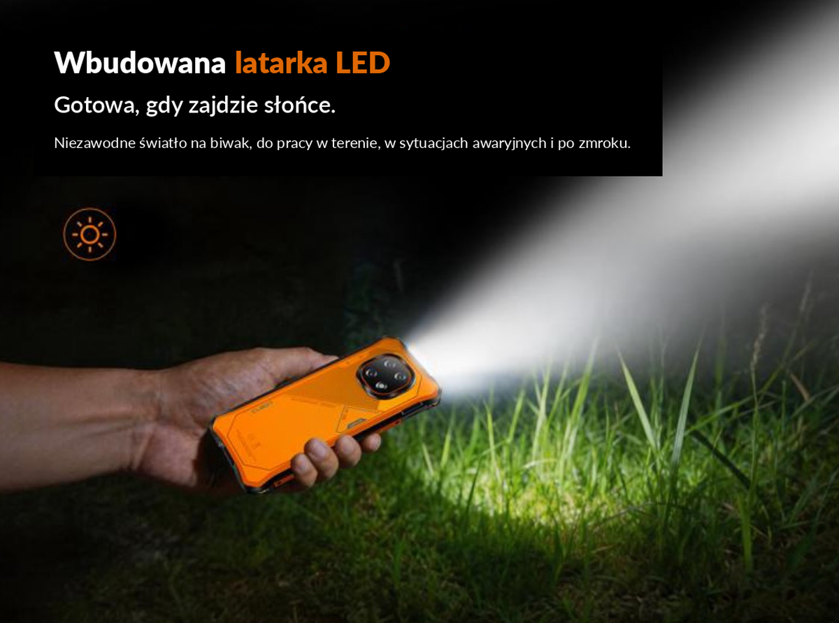 CUBOT KingKong ES 5 wbudowana latarka LED
