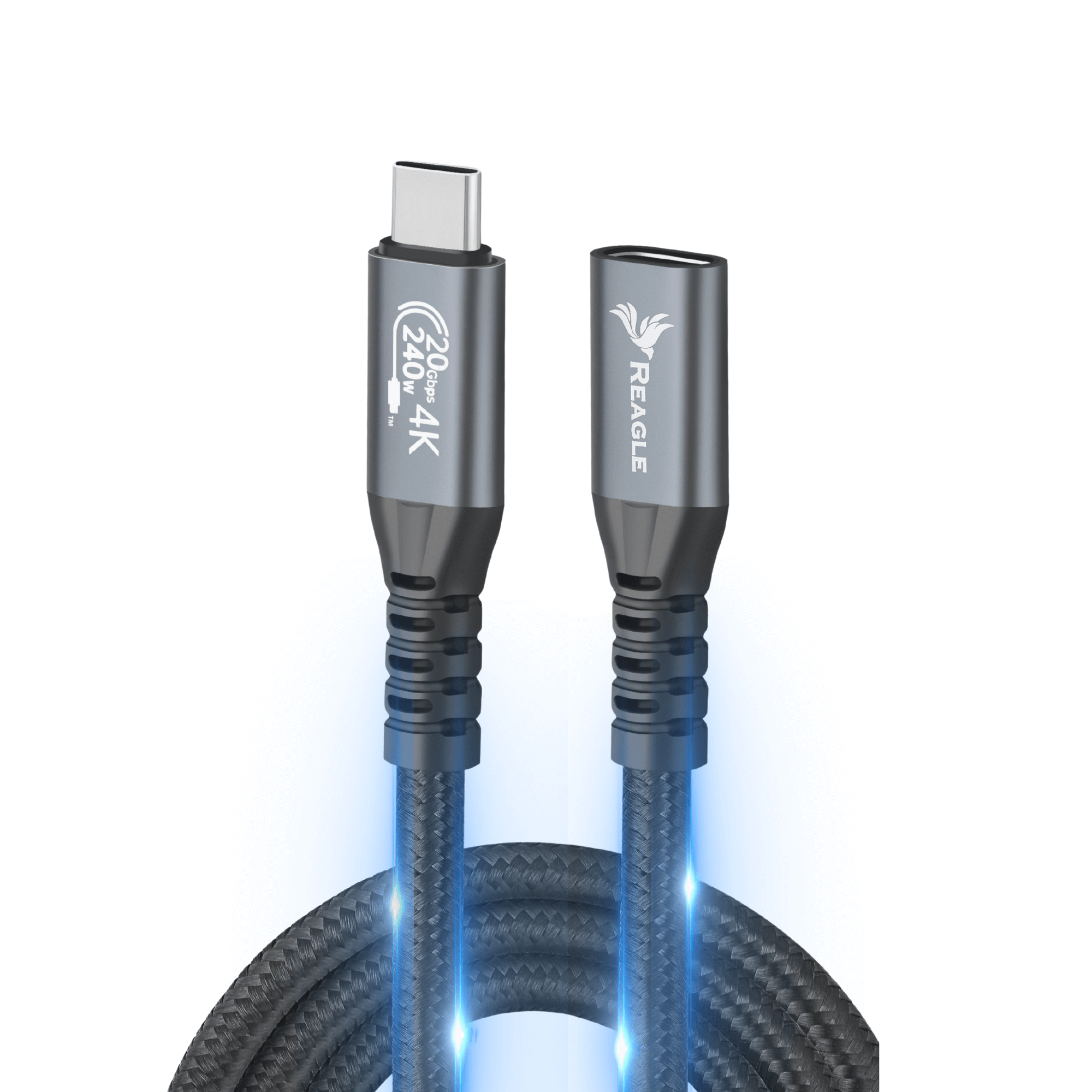 Reagle RPC300P przedłużacz USB-C 3m 3.2 240W 20Gbps 4K 144Hz Thunderbolt