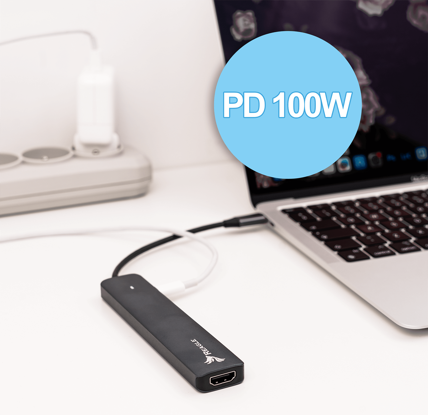 REAGLE HUB USB-C 3.1 HDMI 4K PD 100W SD TF ADAPTER 7in1 Apple M1 M2 Leser_2